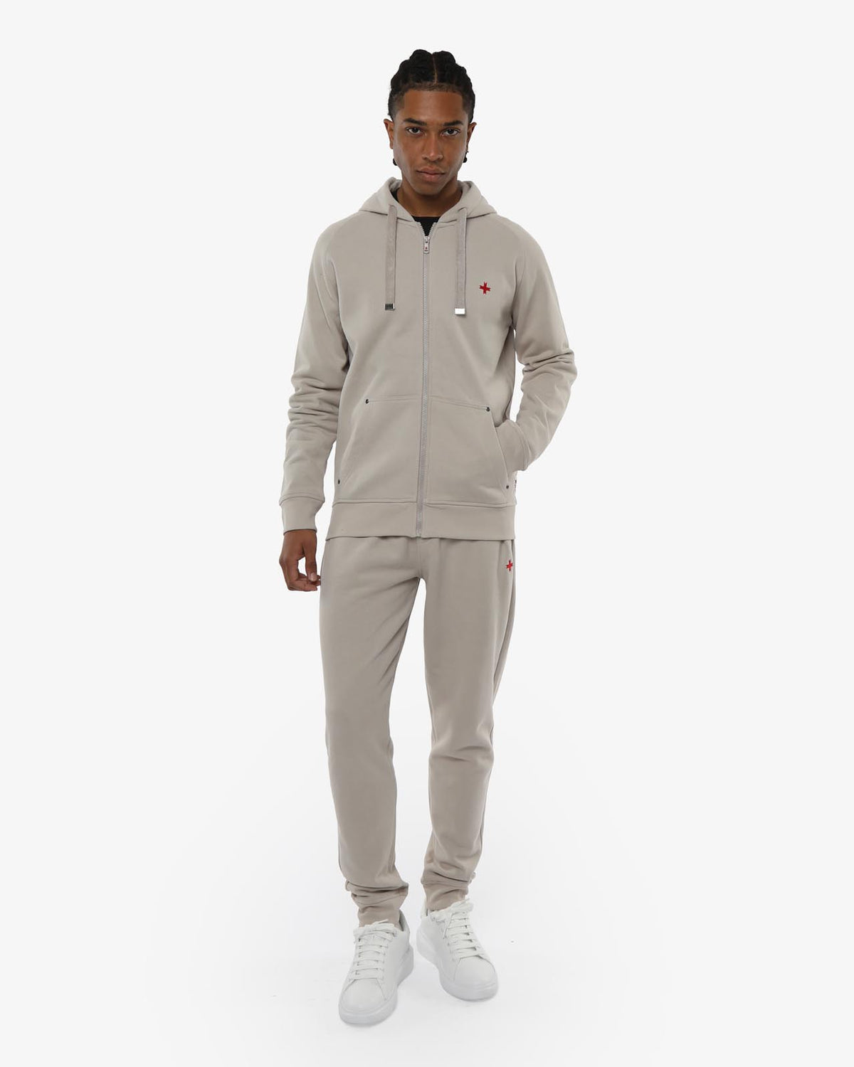Felpa Carbon con cappuccio e zip