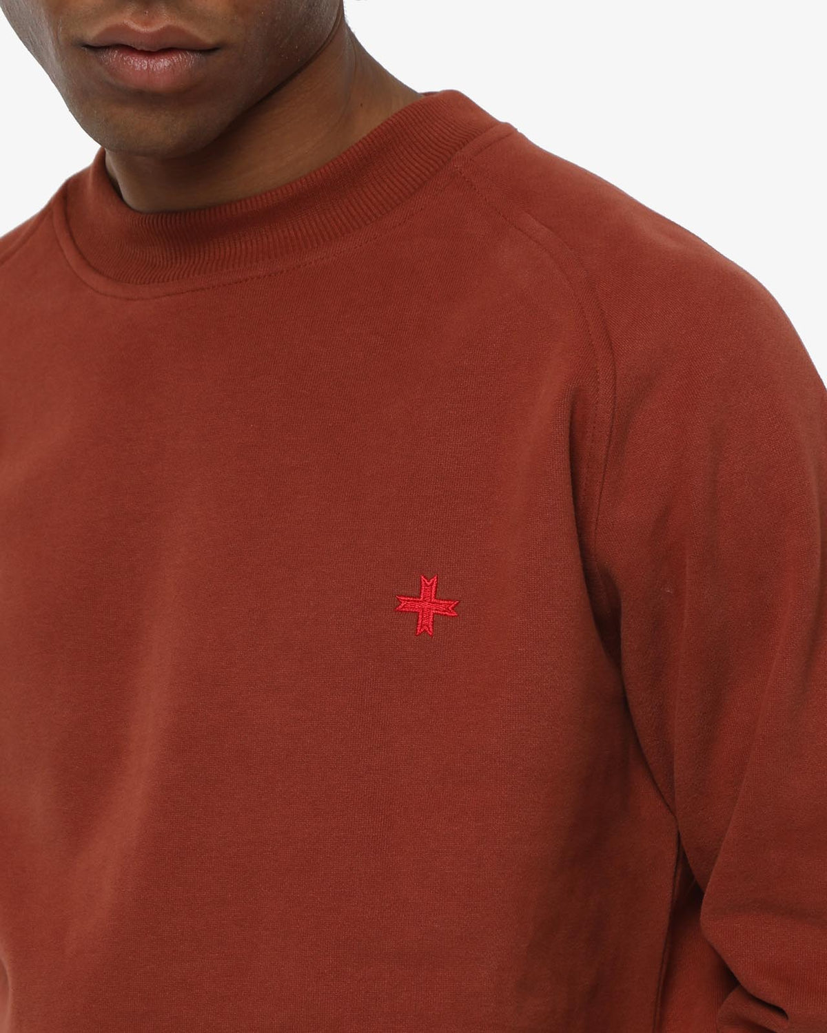 Felpa Carbon girocollo con manica raglan