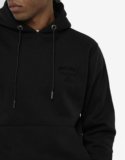 Felpa con cappuccio, ricamo e stampa sul retro