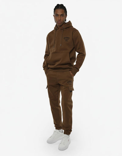 Pantaloni cargo in felpa con rivetti