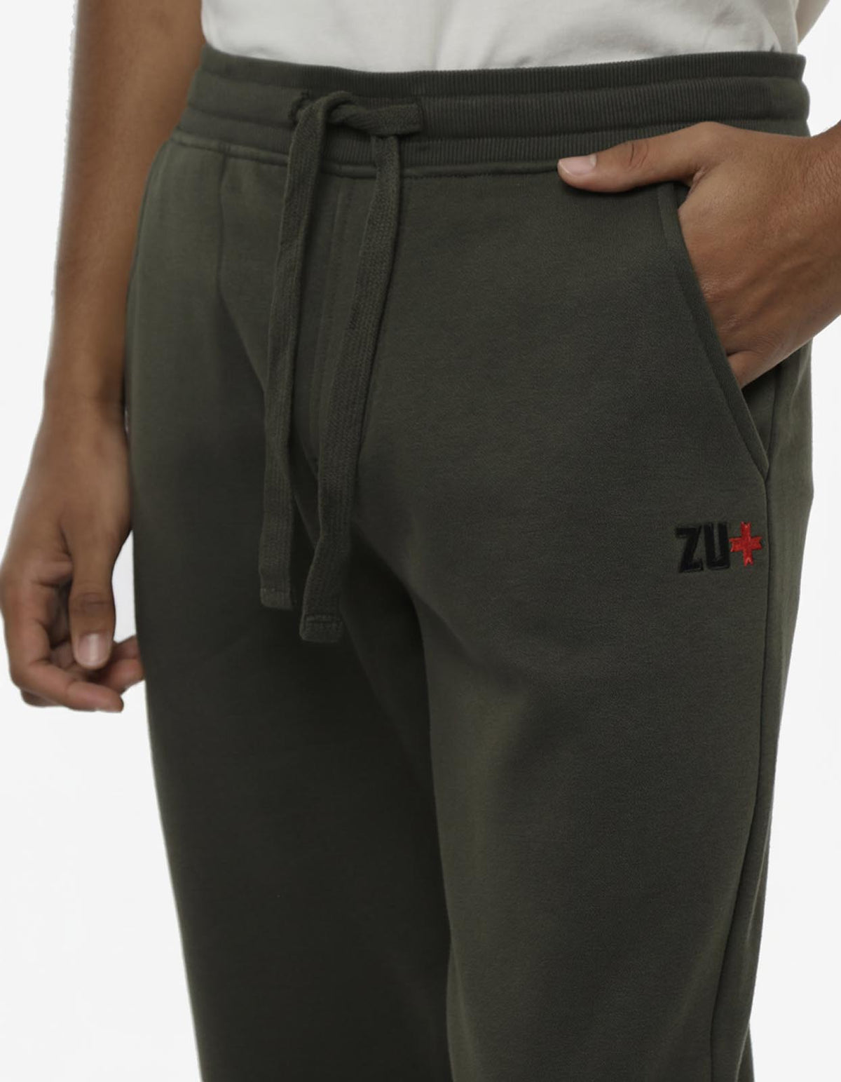 Pantaloni in felpa relaxed fit con ricamo a contrasto