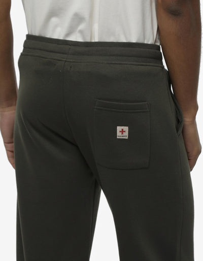 Pantaloni in felpa relaxed fit con ricamo a contrasto