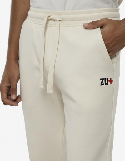 Pantaloni in felpa relaxed fit con ricamo a contrasto