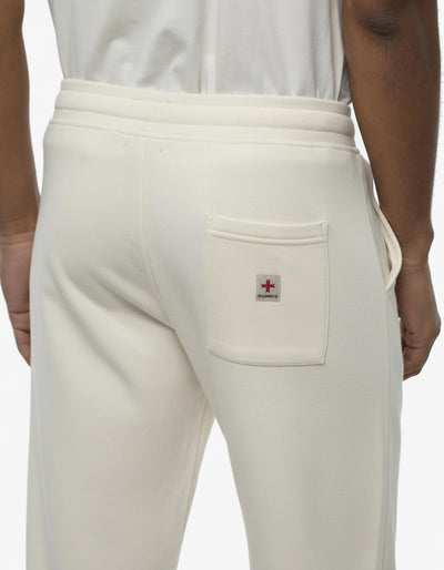 Pantaloni in felpa relaxed fit con ricamo a contrasto