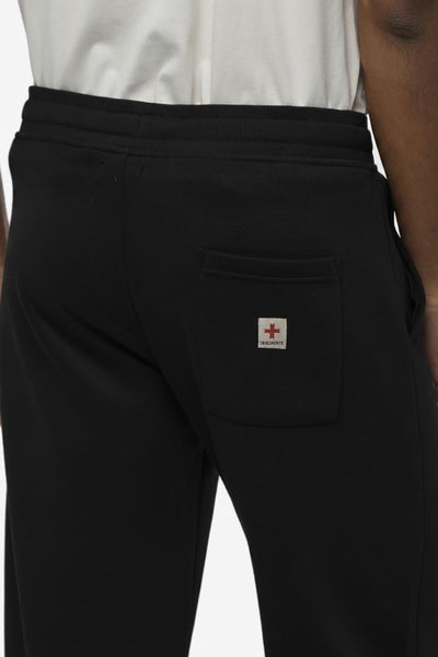 Pantaloni in felpa relaxed fit con ricamo a contrasto