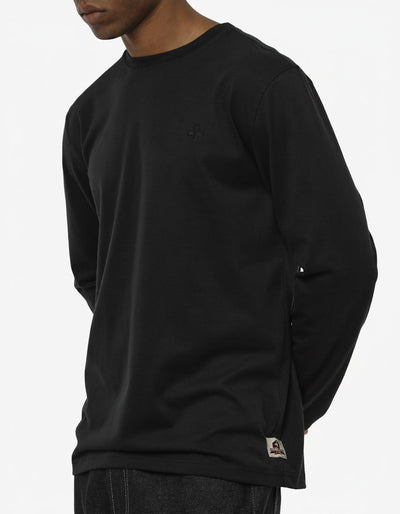 T-shirt a maniche lunghe con logo ricamato