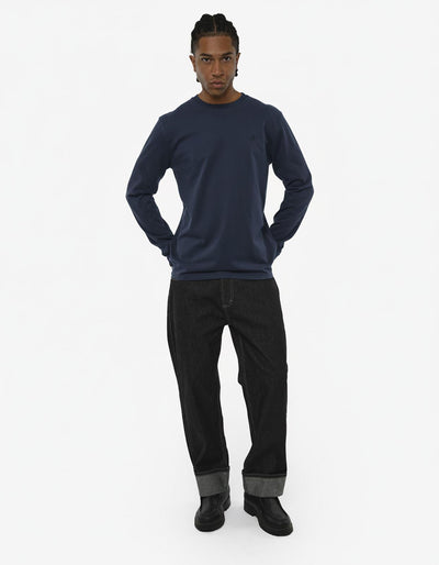 T-shirt a maniche lunghe con logo ricamato
