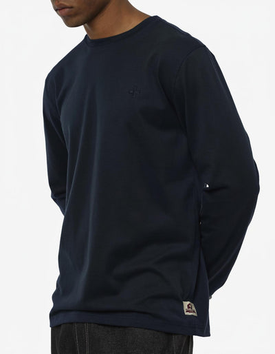 T-shirt a maniche lunghe con logo ricamato