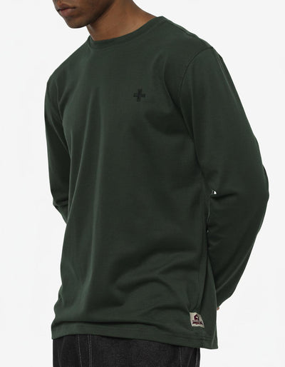 T-shirt a maniche lunghe con logo ricamato