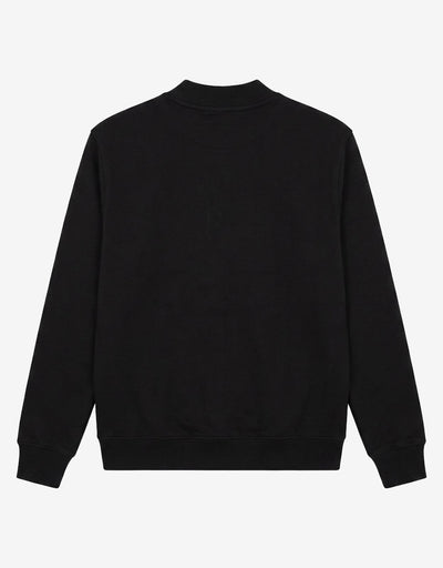 Felpa girocollo in neoprene con ricamo