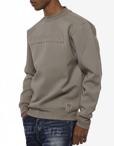 Felpa girocollo in neoprene con ricamo