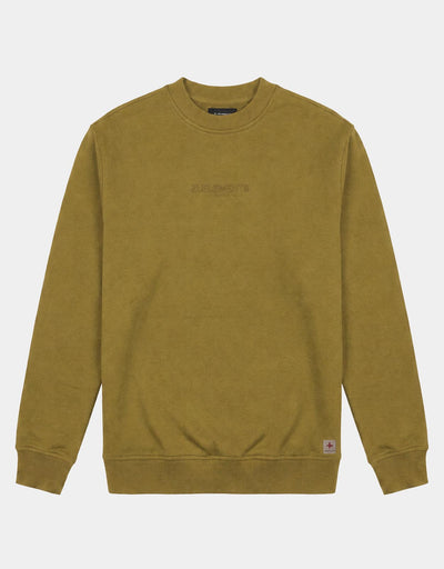 Felpa girocollo relaxed fit con ricamo in tono