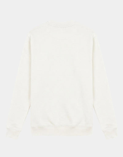 Felpa girocollo relaxed fit con ricamo in tono
