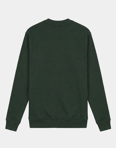 Felpa girocollo relaxed fit con ricamo in tono