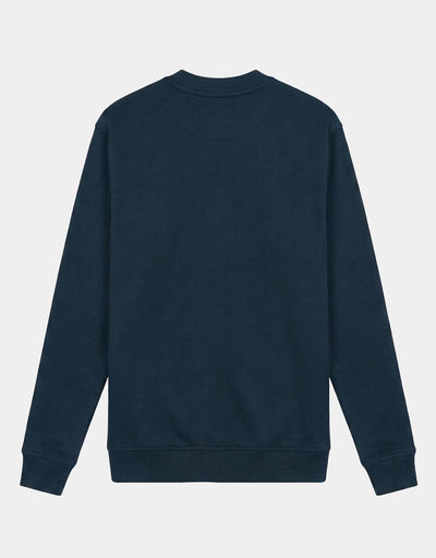 Felpa girocollo relaxed fit con ricamo in tono