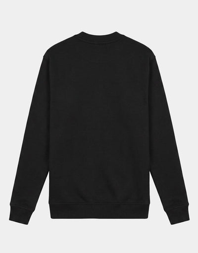 Felpa girocollo relaxed fit con ricamo in tono