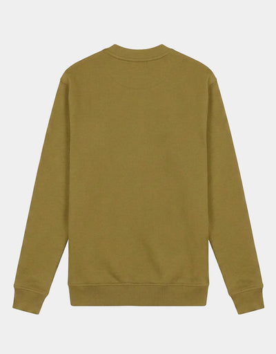 Felpa girocollo relaxed fit con ricamo in tono