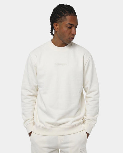 Felpa girocollo relaxed fit con ricamo in tono