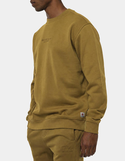 Felpa girocollo relaxed fit con ricamo in tono