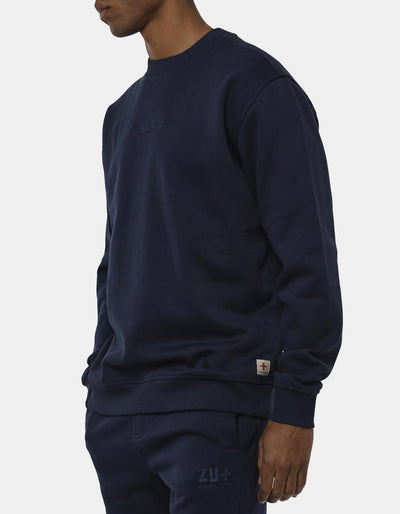 Felpa girocollo relaxed fit con ricamo in tono