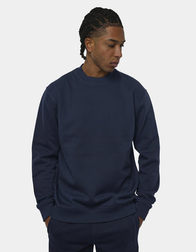 Felpa girocollo relaxed fit con ricamo in tono