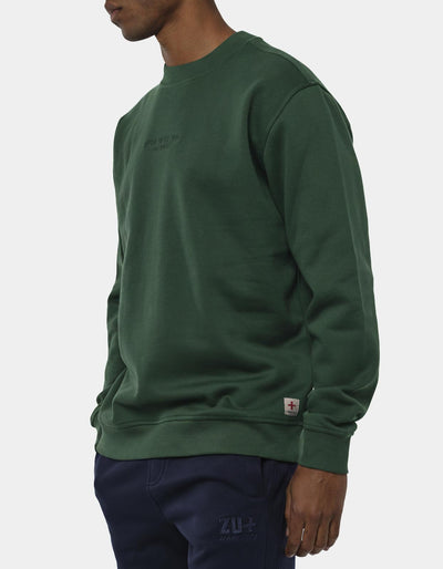 Felpa girocollo relaxed fit con ricamo in tono