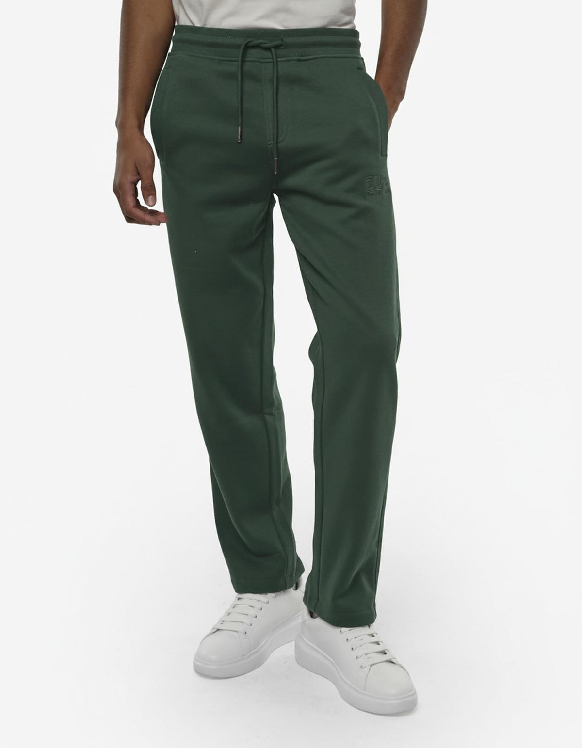 Pantaloni in felpa con ricamo in tono
