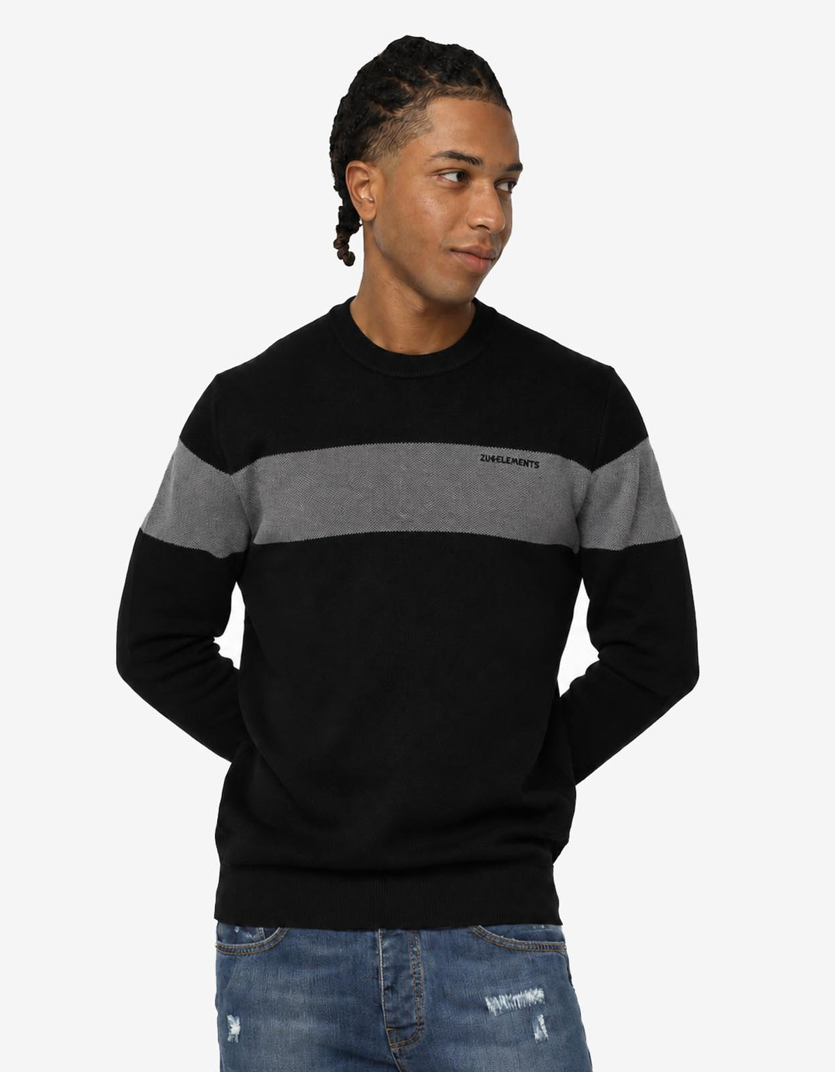 Maglia mezzo collo bicolore in viscosa