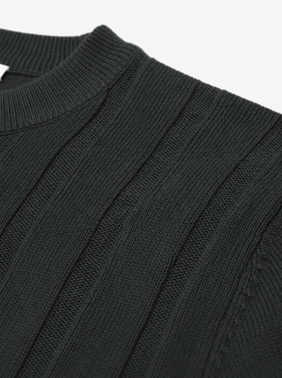 Maglia girocollo a righe in viscosa