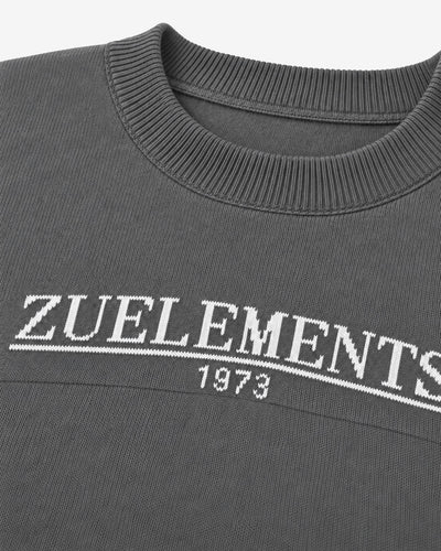 Maglia girocollo in viscosa con motivo jacquard