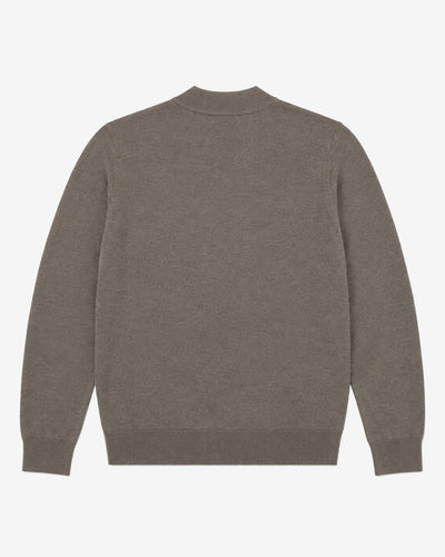 Maglia mezzo collo in viscosa con ricamo sul fondo