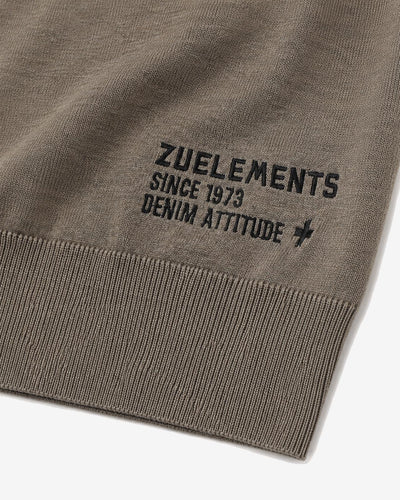 Maglia mezzo collo in viscosa con ricamo sul fondo