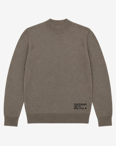Maglia mezzo collo in viscosa con ricamo sul fondo