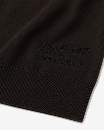 Maglia mezzo collo in viscosa con ricamo sul fondo