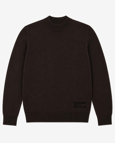 Maglia mezzo collo in viscosa con ricamo sul fondo
