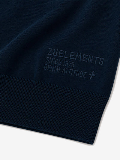 Maglia mezzo collo in viscosa con ricamo sul fondo