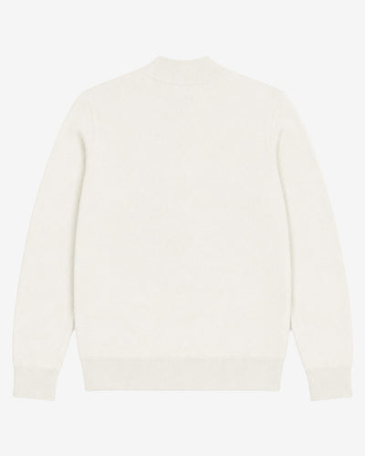 Maglia mezzo collo in viscosa con ricamo sul fondo