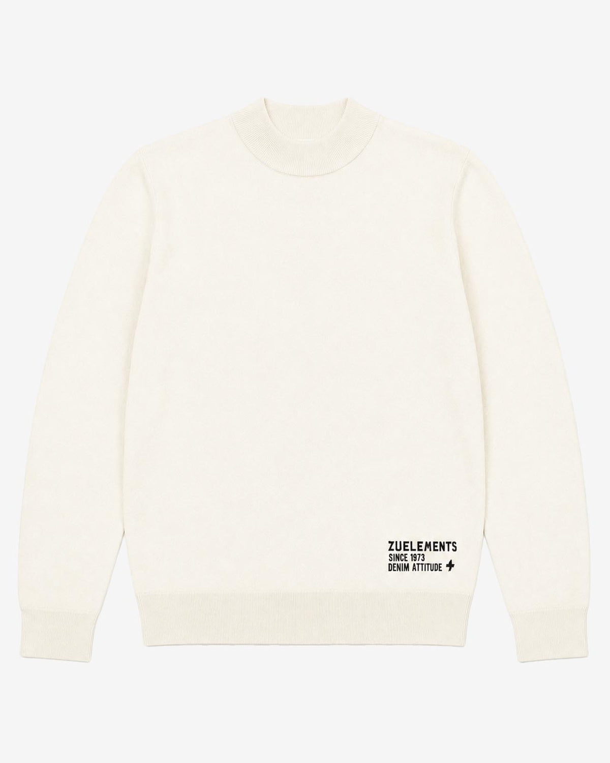 Maglia mezzo collo in viscosa con ricamo sul fondo