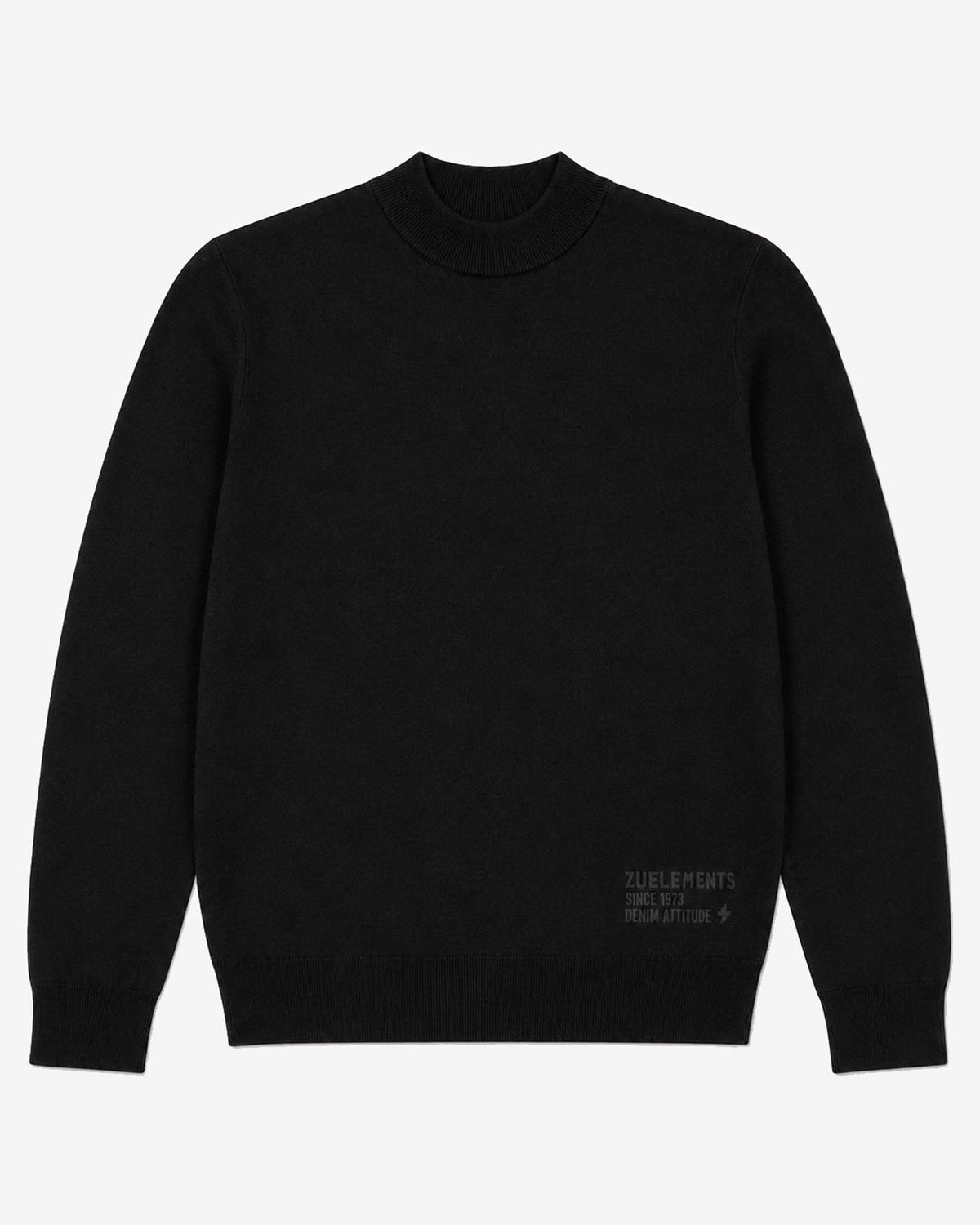 Maglia mezzo collo in viscosa con ricamo sul fondo