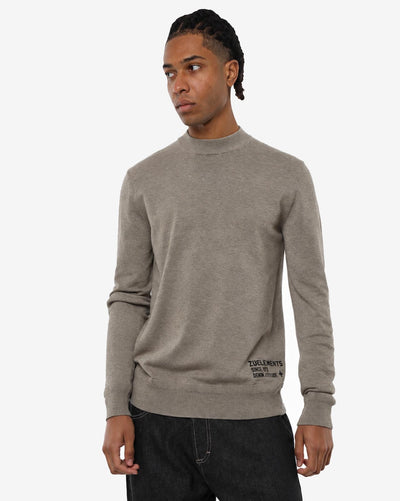 Maglia mezzo collo in viscosa con ricamo sul fondo
