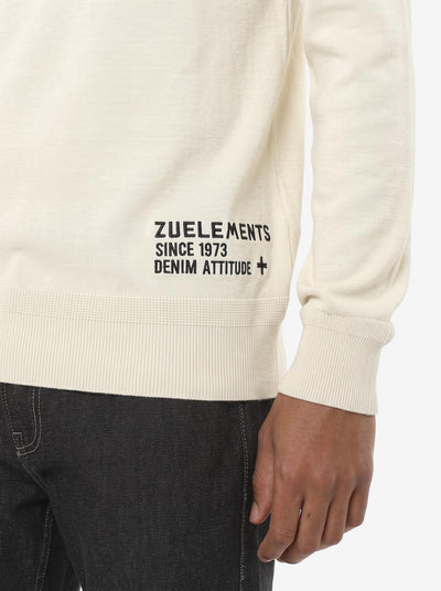 Maglia mezzo collo in viscosa con ricamo sul fondo