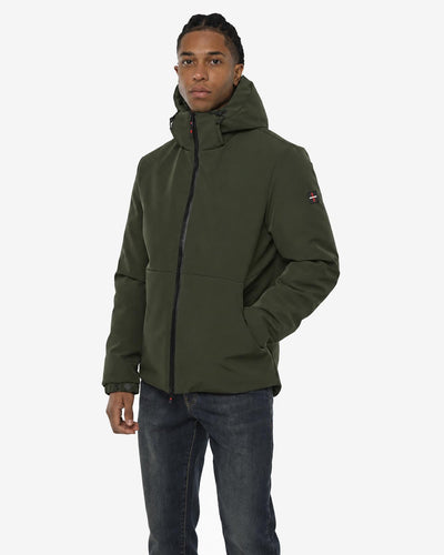 Giubbotto softshell con cappuccio