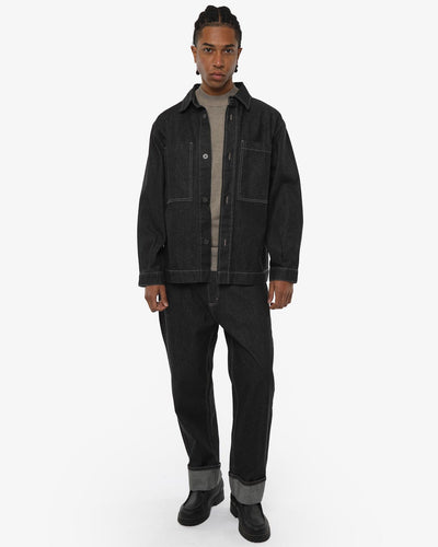 Overshirt in denim lavaggio zero