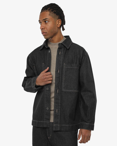Overshirt in denim lavaggio zero
