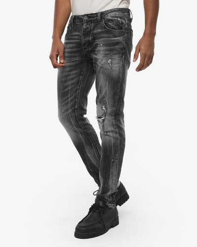 Jeans slim fit Sammy dark grey con logo stampato