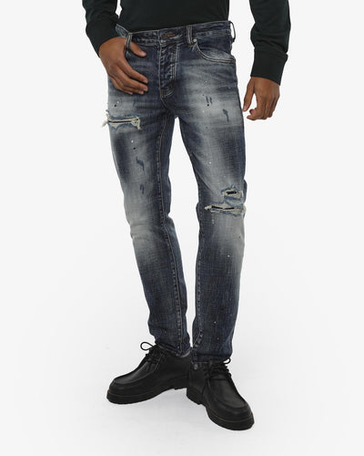 Jeans slim fit Sammy dark blue con logo stampato
