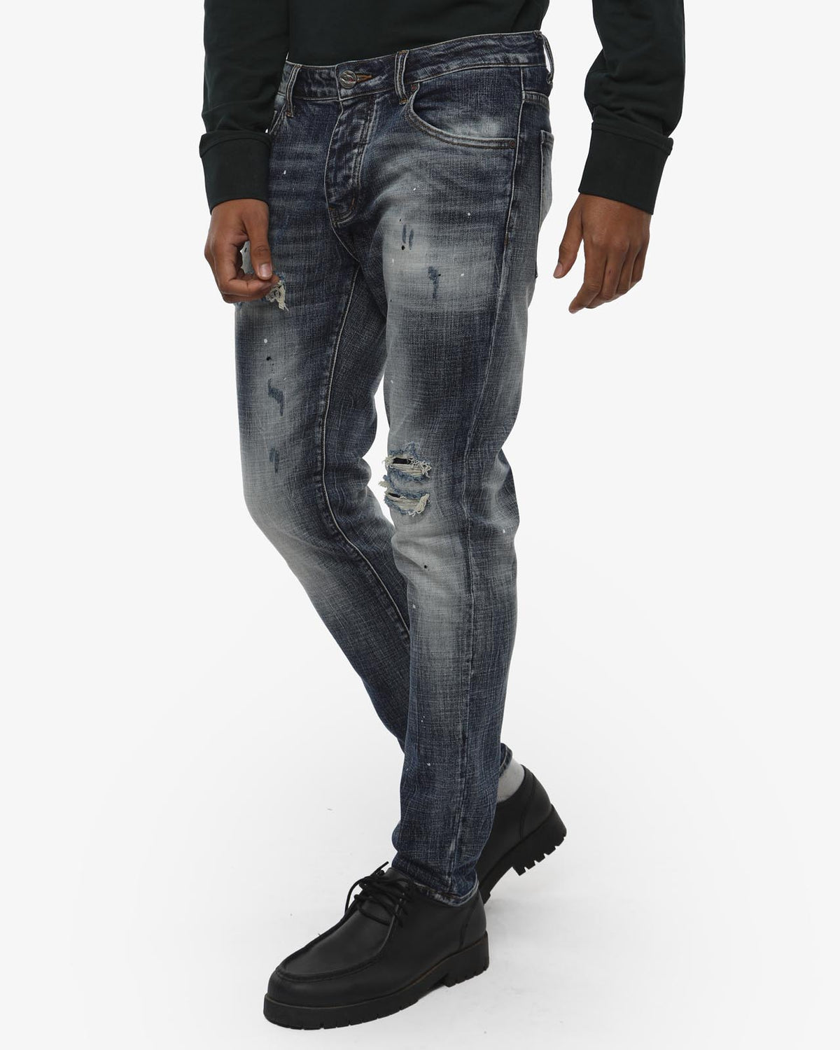 Jeans slim fit Sammy dark blue con logo stampato