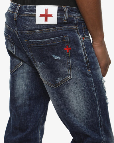 Jeans capri fit Cocker dark blue