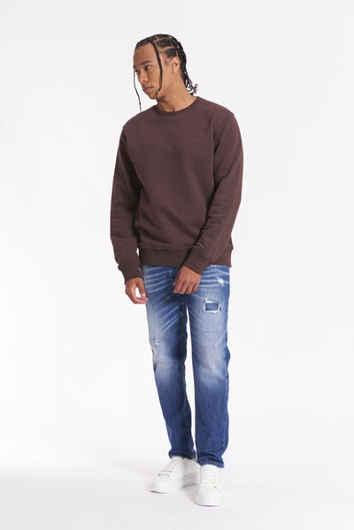 Felpa Girocollo con micrologo in tono