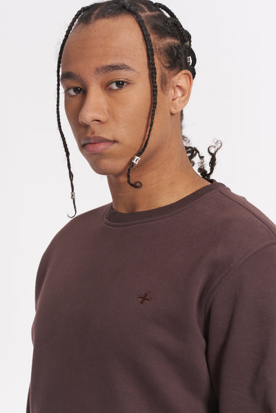 Felpa Girocollo con micrologo in tono